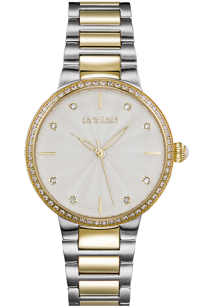 GREGIO Linda Crystals Two Tone Stainless Steel Bracelet GR240040